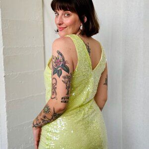 A New Day Lime Sequin Dress